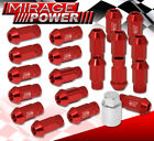 Universal 12MMx1.5MM AutoX Wheel Lug Nuts 20 Pieces Package Red w/ Adapter Isuzu Amigo
