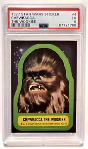 Pegatina Star Wars 1977 #4 Chewbacca The Wookiee PSA 5 EX - Imagen 1 de 2