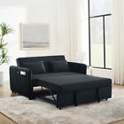 Sleeper Sofa 3-in-1 Convertible Pull Out Couch Bed Loveseat Adjustable Backrest