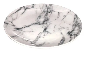8” Marble/White Dessert Snack Appetizer Plate By Royal Norfolk-NEW-SHIPS N 24 HR - Picture 1 of 12