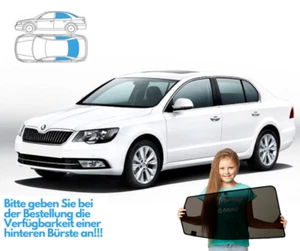 Sonnenschutz für Skoda Superb 2 II liftback 08-15 3-teilig Set auf Magneten - Bild 1 von 14