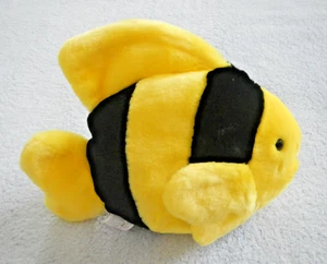 VINTAGE - BUBBLES - YELLOW & BLACK FISH - TY BEANIE BUDDY - 11 INCHES - SEA LIFE - Picture 1 of 12