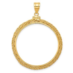 1907-1933 US $20 St Gaudens Double Eagle Screw Top Chain Coin Bezel 14k Gold - Picture 1 of 7