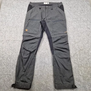 Fjallraven Trousers Mens W36 L31 Black Abisko Lite Zip Off Hiking Pants Trekking - Picture 1 of 11