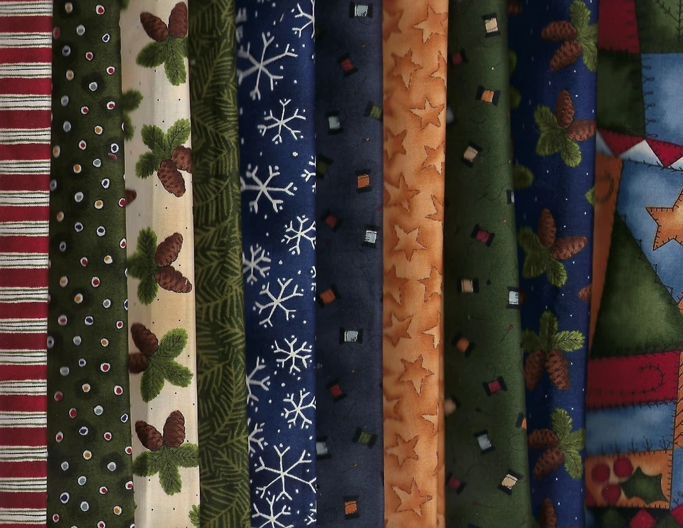 Moda Kathy Schmitz Christmas Magic Cotton Quilt Fabric 10 Fat Quarter Cuts LAST! - Image 1 of 1
