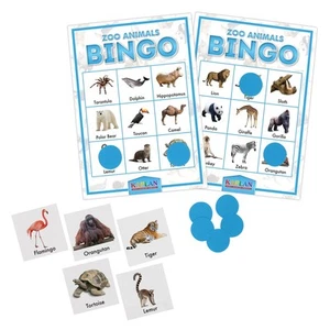Juego de aprendizaje de bingo Kaplan Early Learning Zoo Animals - Imagen 1 de 3