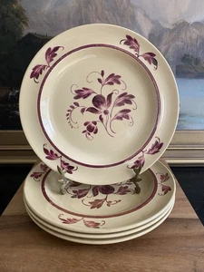 WEDGWOOD Pink Luster Floral Glazed Caneware PLATES Antique RARE 1891-1925 - Picture 1 of 22