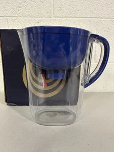 Brita Refillable Large 10-Cup Tahoe Water Pitcher Dispenser Blue READ ME - Picture 1 of 4