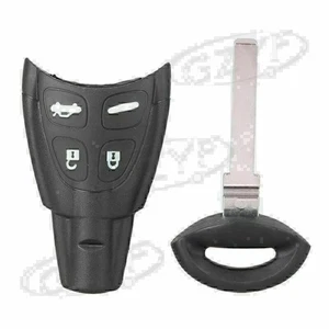 4 BUTTON REMOTE FOB Remote Key Fob SHELL/CASE+BLADE KIT For 2003-2007 SAAB SOFT - Picture 1 of 9