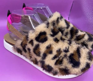 Steve Madden leopard print faux fur slingback shoes NEW! Women Sz 5m (0418) - Picture 1 of 13