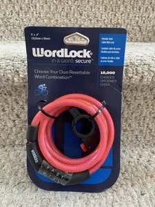 WordLock Flexible Steel Cable Bike Lock (5 Foot X . 4 Inches) 10,000 Choices - Picture 1 of 2