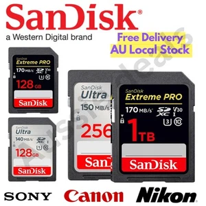 SD Card SanDisk 64GB 128GB 256GB Ultra Extreme PRO SDXC SDHC Camera Memory 4K - Picture 1 of 25
