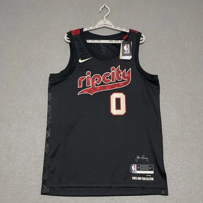 NEW Portland Trail Blazers Jersey Men Large Black #0 Damian Lillard City Edition - Image 1 of 4