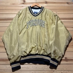 Vintage 90s Purdue Boilermakers NCAA Football Satin Bomber Jacket USA - Medium - Picture 1 of 11