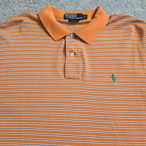 Polo by Ralph Lauren Men's Sz Large Orange Blue Short Sleeve Shirt Polo Golf - Picture 1 of 7