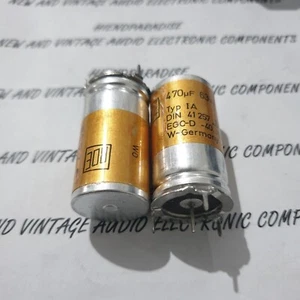 ROE ROEDERSTEIN GOLD W.GERMANY EGC-D 470uf /63v L.L HI END CAPS FOR AUDIO! 2PCS - Picture 1 of 4