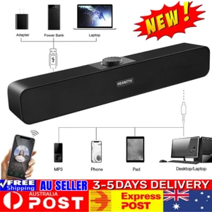 USB Wired Computer Speakers Stereo Sound Bass Speaker Subwoofer For TV PC Laptop - Picture 1 of 9
