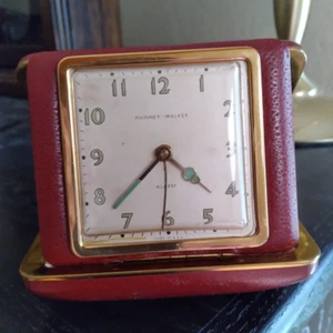 Vtg Phinney Walker Traveling Alarm Clock Working - Picture 1 of 6