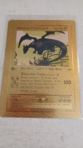 2000 POKEMON SHINING CHARIZARD WHITE-HOT FLAMES GOLD CARD #107/105 - Picture 1 of 2