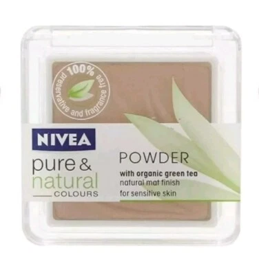 Nivea Pure & Natural Pressed Powder CARAMEL 07 Face Natural New FAST POSTAGE - Image 1 of 4