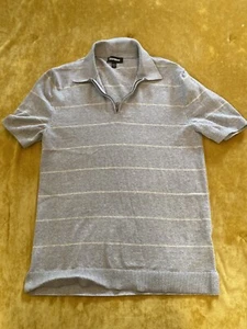Express Men’s Light Weight Short Sleeve Sweater W/ Zipper Size Med 100% Cotton! - Picture 1 of 9