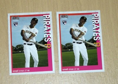 2022 Topps Archives Snapshots rookie card RC Oneil Cruz TWO cards #26 - Image 1 of 2