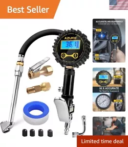 Efficient Tire Inflator Kit with Fast Inflation & Dual Head Chuck for All Tires - Picture 1 of 10