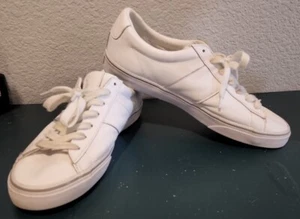 Polo Ralph Lauren Sayer Men's White Low Leather Sneakers Shoes Casual Size 12D - Picture 1 of 6