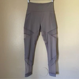 Lululemon Size 6 Forget The Sweat Tight 25" High Waist Leggings Dark Chrome FLAW - Picture 1 of 12