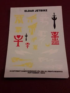 Warhammer 40k Eldar Jetbike Transferbogen - Bild 1 von 1