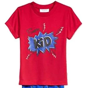 Family PJs Kids Super Kid Pajama TOP ONLY Thunder Bolts Red 2T-3T NWT - Picture 1 of 2