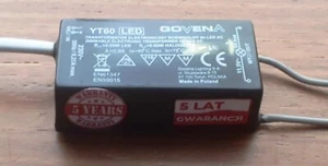 0-60W 12VAC IP67 Low Voltage Dimmable Electronic Transformer YT60-POTTED, Govena - Picture 1 of 4