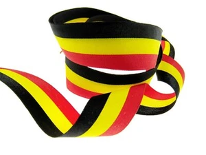 Black, Red, Yellow Striped Ribbon - German or Belgium Colours - Picture 1 of 8