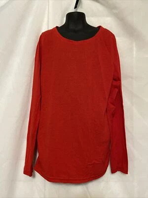 Camisa Hanes Niña Talla Grande Roja Manga Larga Ligera Cuello Redondo Camisa Foto 1 de 4