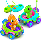 Dino Chasers Set of 2 Remote Control Car for Toddler, Kids Toys Age 2 3 4 5, Boy