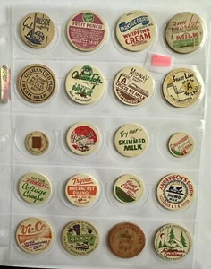 Vintage verschiedene Milchflaschenverschlüsse Posten 20 Stück - Bild 1 von 12