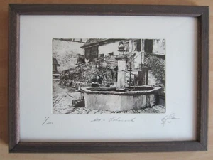 gerahmte Radierung Alt Hoheneck am Neckar © Helmut Otto 2005 - Bild 1 von 1