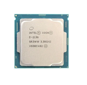 INTEL XEON E-2136 CPU PROCESSOR 6 CORES 3.3-4.5 GHZ 12MBLGA1151 OFFICIAL - Photo 1/1