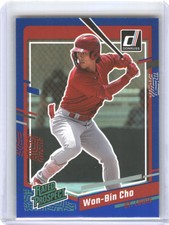 2023 Donruss 69 Won-Bin Cho Holo Blue RP St. Louis Cardinals