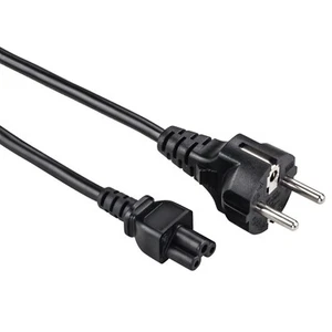 Stromkabel Netzkabel 3-Pol Kaltgeräte-Kabel Kleeblatt Monitor Notebook-Netzteil - Afbeelding 1 van 3