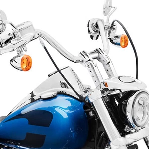 6" Tall Adjustable Pullback Handlebar Riser 1" Clamp For Harley Dyna Road King - Bild 1 von 6