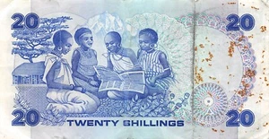 Kenya 20/- 1.1.1982 Series D/69 Circulated Banknote MIT - Picture 1 of 2