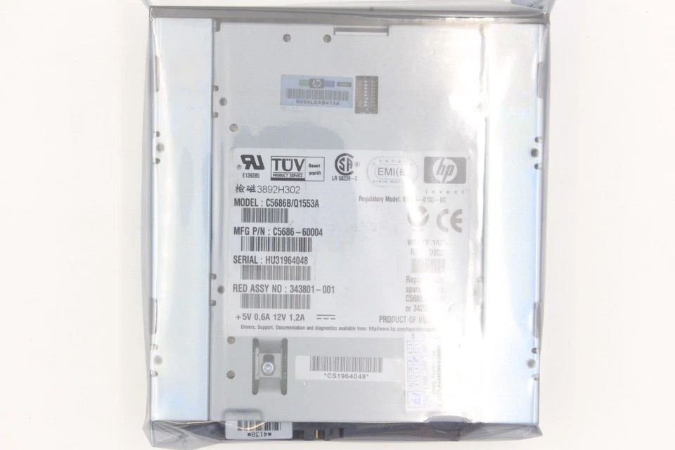 HP Internal Tape Drive SCSI DSS4 DAT 40 DAT40 C5686B Q1553A - Image 1 of 4