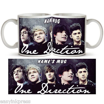 ONE DIRECTION PERSONALISED Ceramic Photo Mug Cup Tea Coffee Any Name 1d Gift New