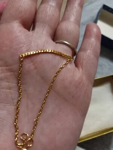 Vintage Avon Mode Akzente Schmuck schlankes Gliederarmband goldfarben 1979 - Bild 1 von 11