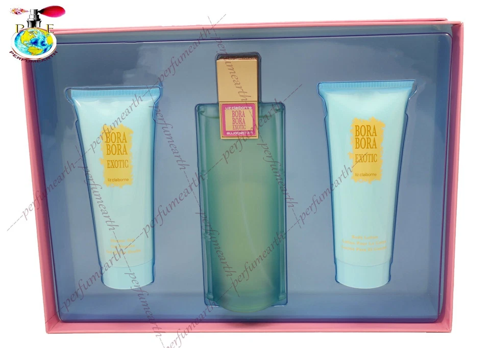 BORA BORA EXÓTICO POR LIZ CLAIBORNE 3 PIEZAS SET DE REGALO PARA MUJER NUEVO EN CAJA DE REGALO Foto 1 de 3
