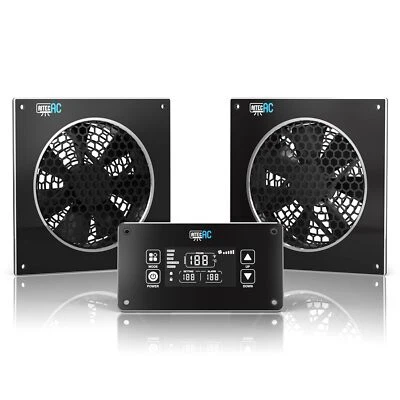 Sistema de Ventilador de Enfriamiento Silencioso AITECAC, 2 Piezas Ventiladores de Gabinete con Controlador Programable Foto 1 de 4