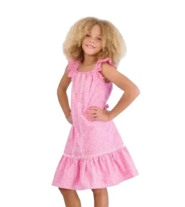 French Connection Youth Girl's Cotton Dress Floral Pink Ruffle Size L (14/16) - Picture 1 of 4