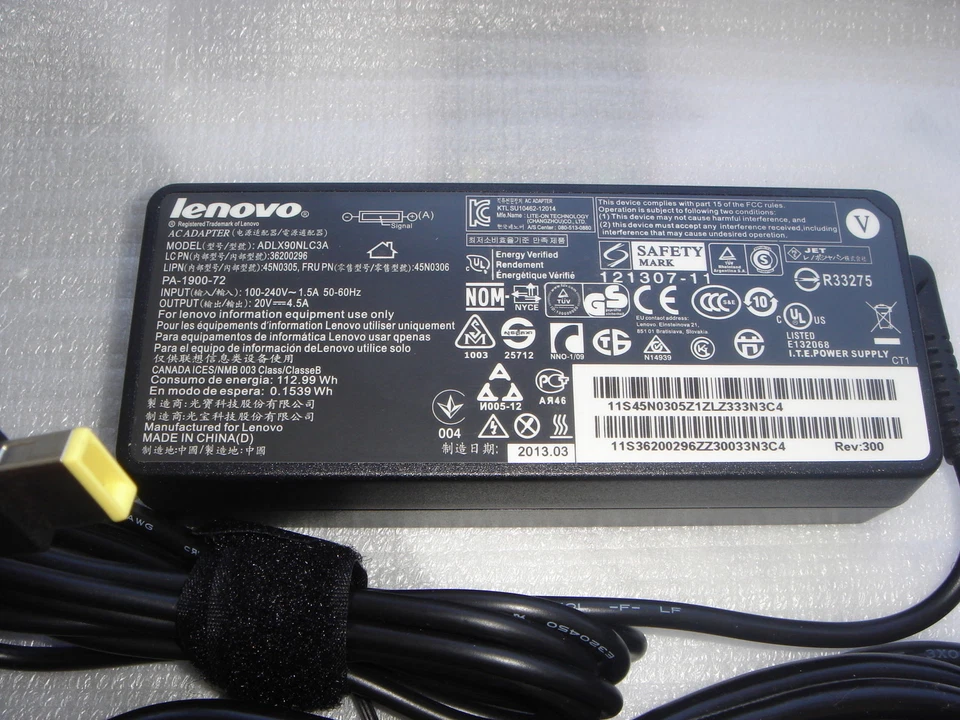 Alimentation D'ORIGINE Lenovo 90W ThinkPad Helix X1 X240 GENINE NEUVE en France - Photo 1/1
