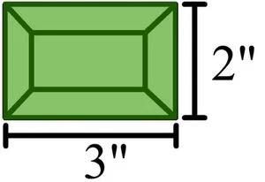 Colored Bevels - 2x3 Bevels - GREEN (5) - Picture 1 of 1